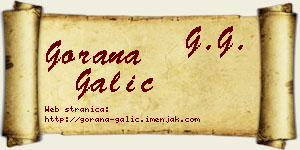 Gorana Galić vizit kartica